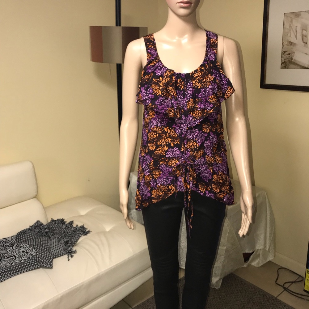 Floral silk top - Picture 3 of 7